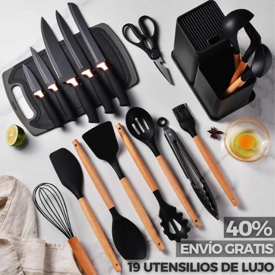 Set Completo de 19 Utensilios de Cocina Premium